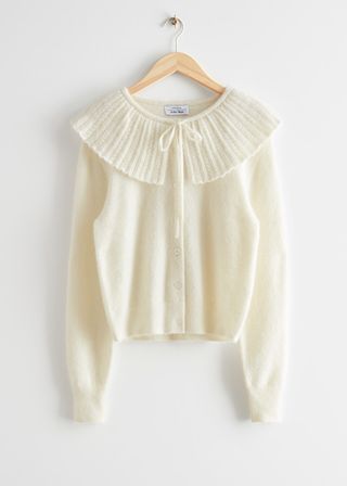 & Other Stories + Statement Collar Knit Cardigan
