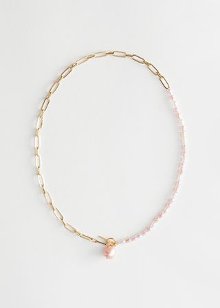 & Other Stories + Pearl Charm Chain Necklace