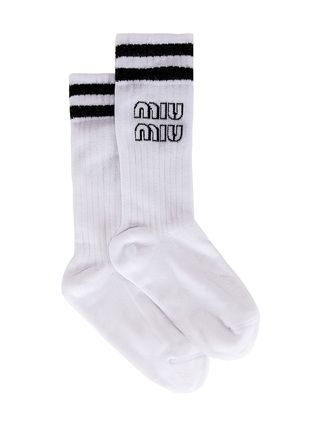 Miu Miu + Logo Socks