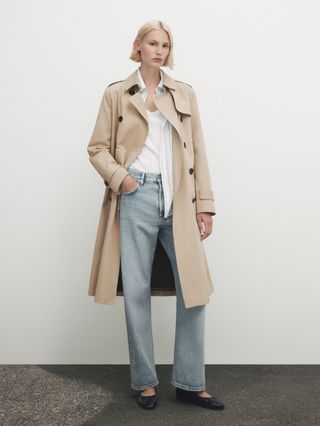 Massimo Dutti + Trench Coat with Belt