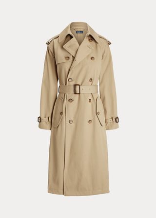 Polo Ralph Lauren + Double-Breasted Twill Trench Coat