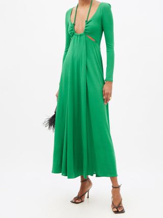 Proenza Schouler + Halterneck Cutout Jersey Dress