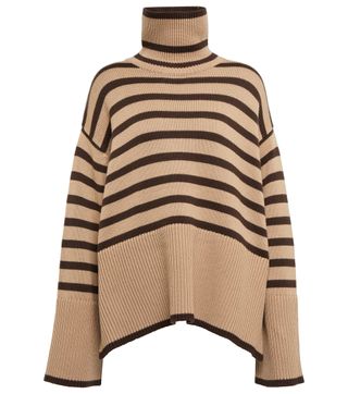 Toteme + Roll-Neck Striped Wool-Blend Sweater