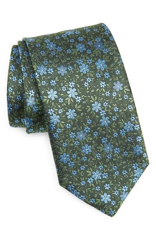 Canali + Floral Silk Tie