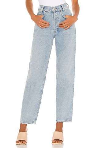 Agolde + High Rise Tapered Baggy Jean in Dimension