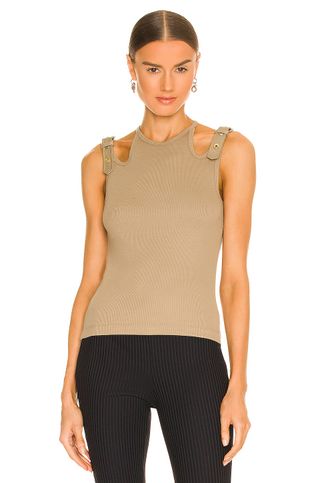 Dion Lee + Holster Buckle Tank in Stone