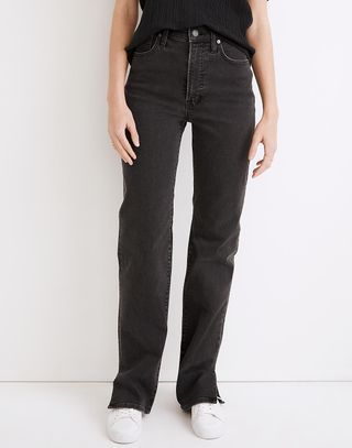 Madewell + The Perfect Vintage Straight Jean in Nela Wash Slit-Hem Edition