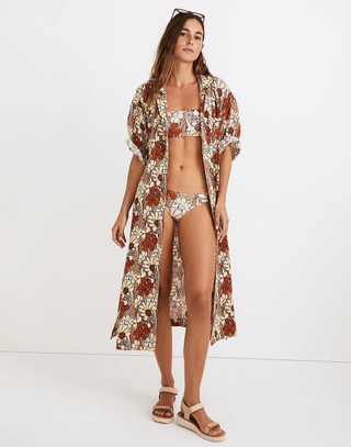 Madewell + Double-Gauze Cover-Up Maxi Shirtdress in Daydream Floral