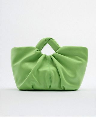 Zara + Ruched Leather Handbag