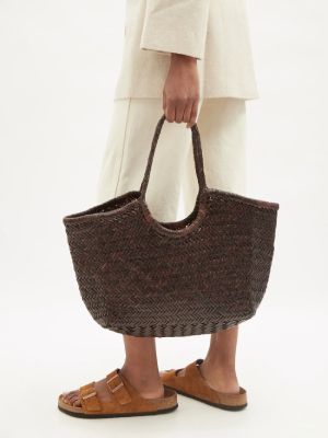 Dragon Diffusion + Nantucket Woven-Leather Basket Bag