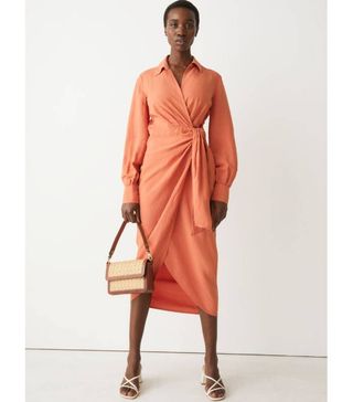 & Other Stories + Collared Wrap Midi Dress