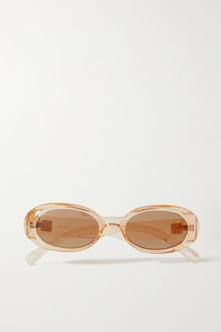 Le Specs + Work It! Oval-Frame Acetate Sunglasses