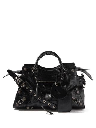 Balenciaga + Neo Cagole City Grained-Leather Shoulder Bag