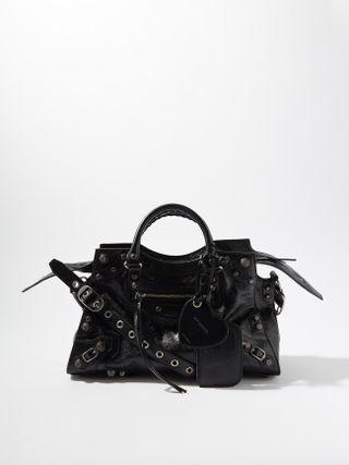 Balenciaga + Neo Cagole City Grained-Leather Shoulder Bag