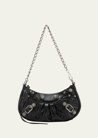 Balenciaga + Le Cagole Mini Strass Leather Shoulder Bag