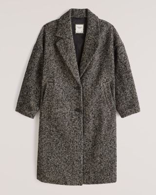 Abercrombie & Fitch + Slouchy Textured Dad Coat