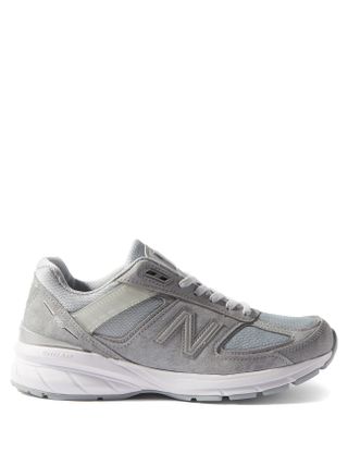 New Balance + Made in USA 990v5 Faux-Suede Trainers