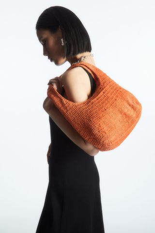 COS + Mini Raffia Shoulder Bag