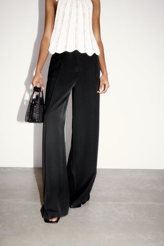 Zara + Low Rise Menswear Style Pants