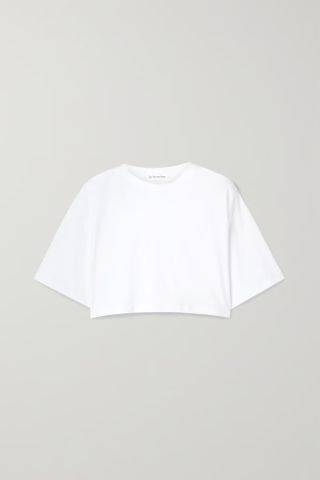 Frankie Shop + Karina Cropped Cotton-Jersey T-Shirt