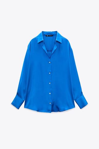 Zara + Basic Satin Shirt