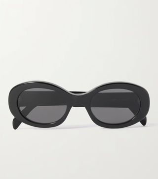 Celine + Oval-Frame Acetate Sunglasses