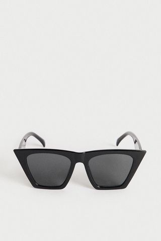 Warehouse + Oversized Cat Eye Sunglasses