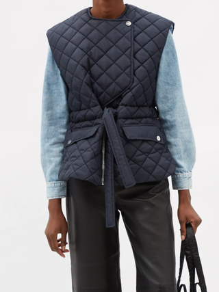 Ganni + Quilted Recycled-Ripstop Gilet