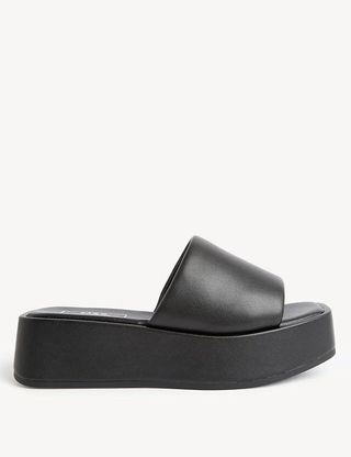 M&S Collection + Flatform Square Toe Mules