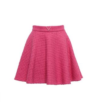 Valentino + Vgold Tweed Miniskirt
