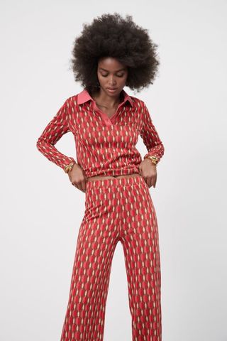 Zara + Jacquard Trousers