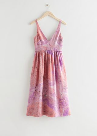 & Other Stories + Printed Sleeveless Midi Dress