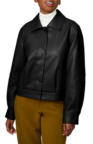 Bernardo + Faux Leather Jacket