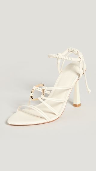 Aje + Mirage Leather Strappy Heel Sandals