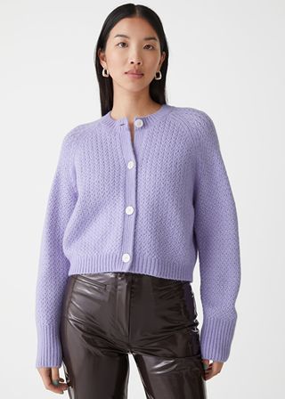 & Other Stories + Textured Wool Knit Cardigan