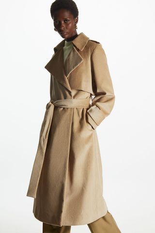 COS + Relaxed Fit Corduroy Trench Coat