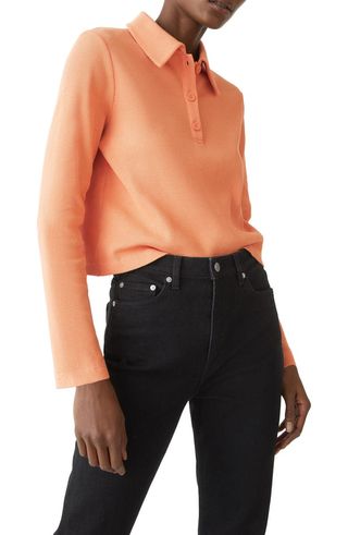 & Other Stories + Waffle Knit Stretch Cotton Polo