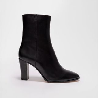 Maje + Heeled Leather Ankle Boots
