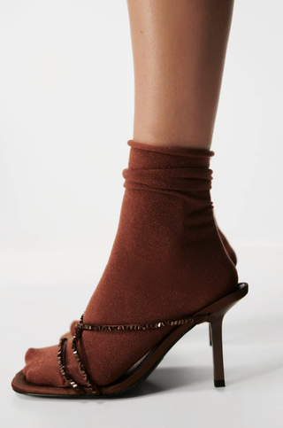 Zara + Sparkly Heeled Sandals