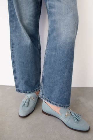 Zara + Flat Loafers With Tassels