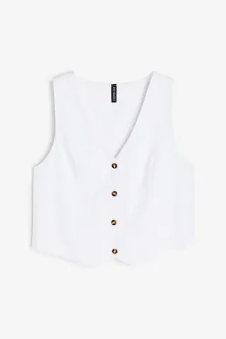 H&M + Linen-Blend Suit Vest