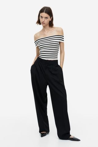 H&M + Sleeveless Off-The-Shoulder Top