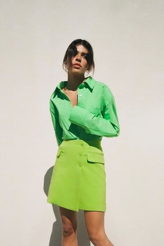 Zara + Mini Skirt With Pockets