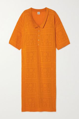 Totême + Pointelle-Knit Maxi Dress