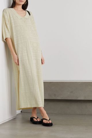Totême + Pointelle-Knit Maxi Dress