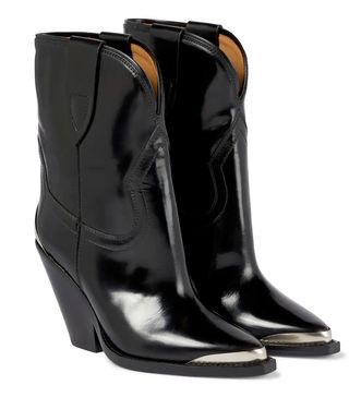 Isabel Marant + Leyane Leather Western Boots