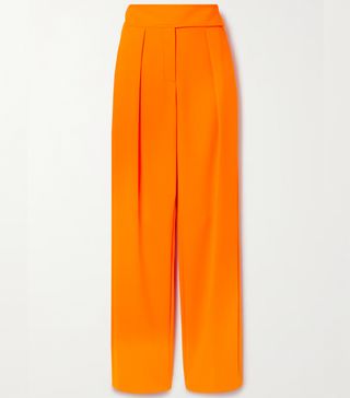 Christopher John Rodgers + Pleated Crepe Tapered Pants