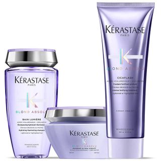 Kérastase + Blond Absolu Lumiere Shampoo, Conditioner and Masque Trio
