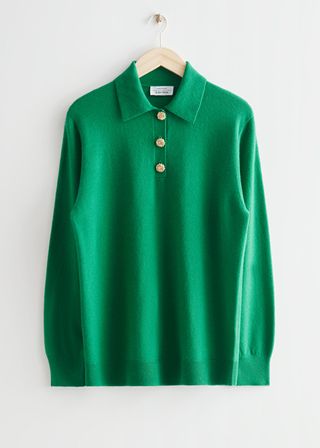 & Other Stories + Wool Knit Polo Sweater