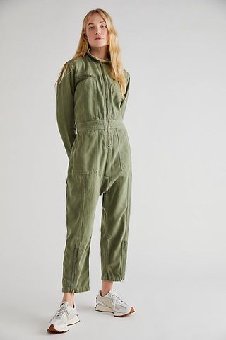 Sandrine Rose + Zip Embroidered Jumpsuit